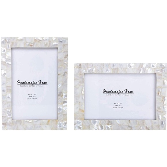 Mother of Pearlll Wall Decor New Picture Frame 4x6 White Mother Of